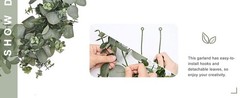 4 Packs 6FT Artificial Eucalyptus Garland, Faux Greenery Garland Hanging Fake