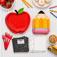 73Pcs Back to School Decorations, First Day of School Decorations with Apple Pla
