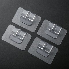 Transparent Outdoor String Light Hooks: 60-Pack Self-Adhesive Cable Clips!