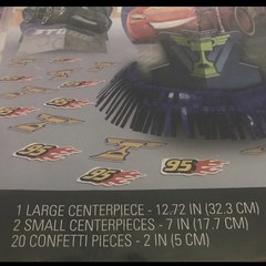 Disney Pixar Cars Table Decorating Kit 3 Pieces Plus Confetti