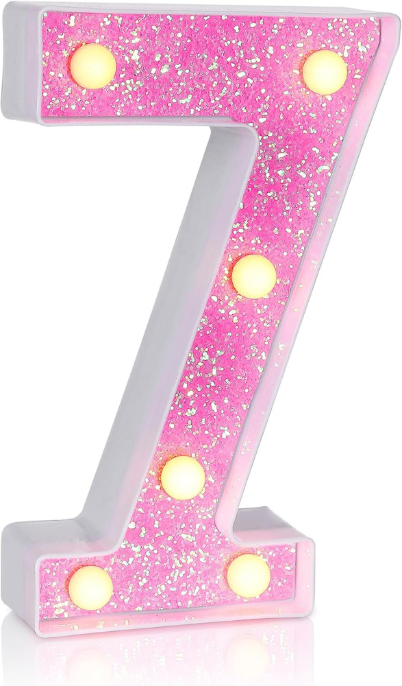 Pink Light up Letters，Pink Party Decorations,Girls Room Decor,Glitter Marquee Nu