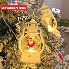 4/2× LED Christmas Hand-held Lamp Night Light Lantern Decor w/ Batteries Gift US