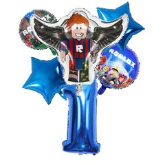 Robot Game Theme Balloon 6pcs Set For Birthday Decoration And Fast Shipping USA