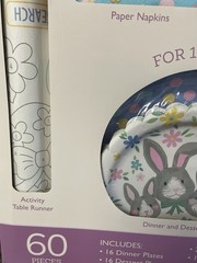 60 Piece Easter Table Kit For 16 Guests/Easter Garland And Activity Table Runner