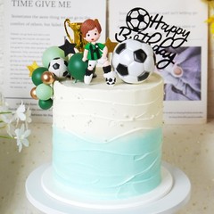 Soccer Cake Topper Decorations Soccer Player Clay Figurine Decorations for Fo…