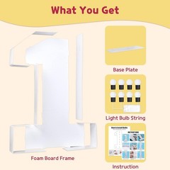 Light Up Numbers for Birthday Party Decorations 3ft 4ft Marquee Numbers