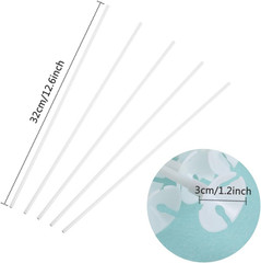 Upgraded Version 100 Pieces White Plastic Balloon Sticks Holders and Cups for Ch