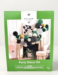 Kate Spade | Party Décor Kit | Green Black White Balloon Garland Set