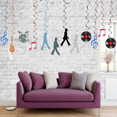 Rock and Roll Party Decorations 60s Retro Music Streamers Hanging…