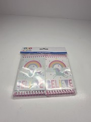 Party Favors 6 Pks Mini Notebooks Unicorn, Believe