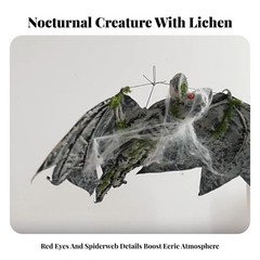 Distressed Black and Gray Spooky Nocturnal Creature Decoration Hanging