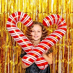 3 Pack Fringe Backdrop Curtain Tinsel Party Streamers Birthday Party Gold