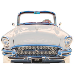 SS11075 Classic White Car Coupe 1955 Stand in Cardboard Cutout Standee Standup