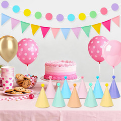Mini Party Hats for Stuffed Animals – 42 Pcs Pastel Adjustable Birthday Decor
