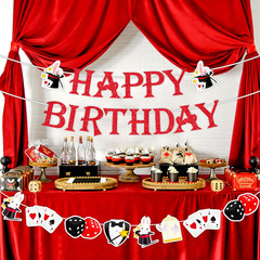 Magic Show Birthday Party Decorations – Happy Birthday Banner and Garland, Magic