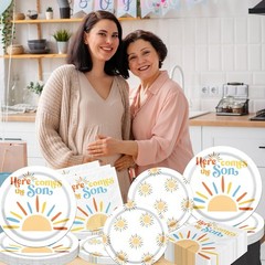 Here Comes The Son Baby Shower Decorations, Sunshine Plates and Napkins
