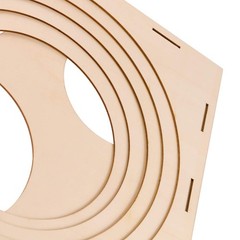 Fireboomoon 9 Holes Collapsible Wood 12x12x12 Inch (Pack of 1), Orange