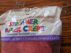 Red Crepe Streamer – 1/pk – 81 ft x 1.75 inches birthday party occasion event