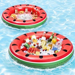 Hungdao 2 Pack Inflatable Ice Serving Bar Cooler Watermelon Buffet Salad Tray