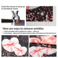 40th Birthday Decoration Backdrop Banner – Black Rose Gold Happy 40