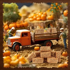 12 PCS Mini Hay Bales Miniature Decoration Small Straw 2.6×1.2×1.2 Inch