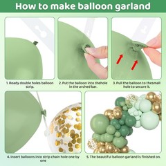 148pcs Sage Green Balloon Garland Arch Kit, Different Sizes 18 12 10 5 inch S…
