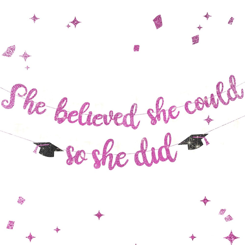 Class of 2026 Graduation Decrations for Girls, Pre-Strung She Believed She Co…