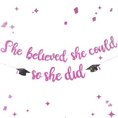 Class of 2026 Graduation Decrations for Girls, Pre-Strung She Believed She Co…