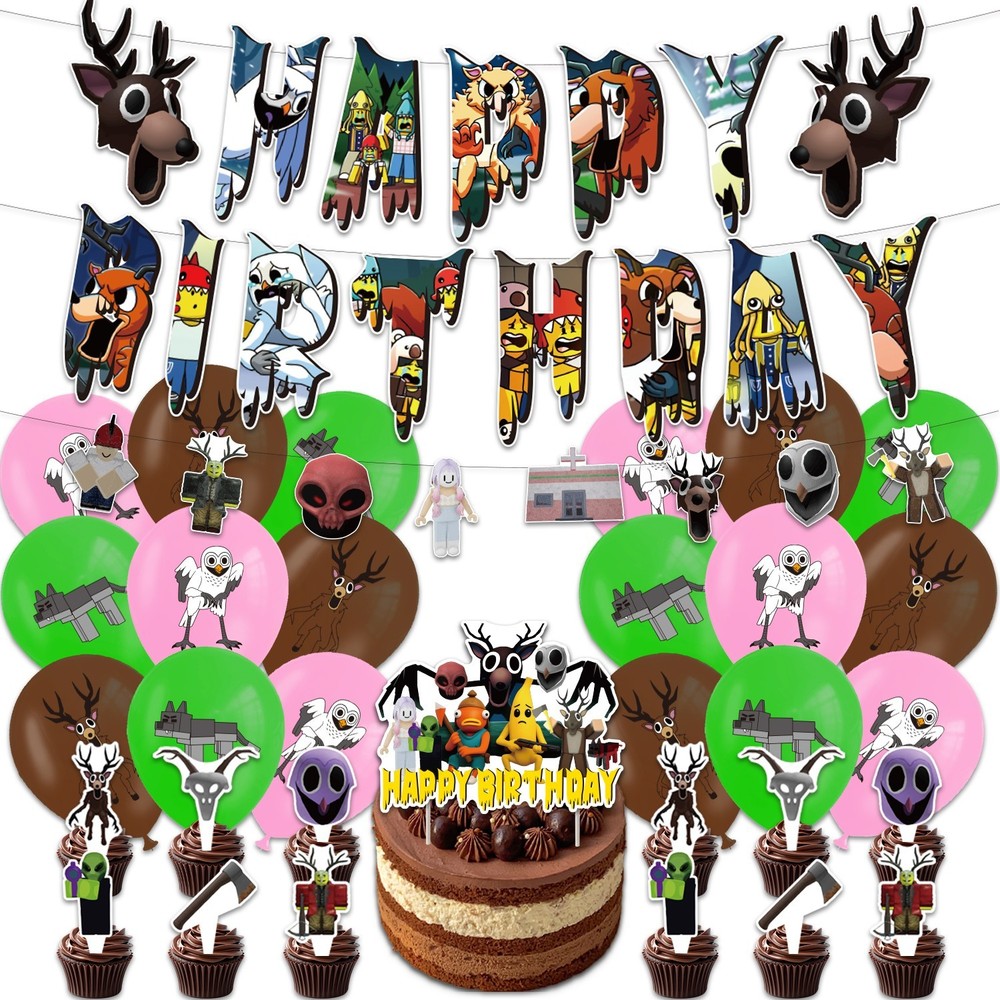 99 Night In The Forest Birthday Party Decoration Supplies Balloon Banner Props