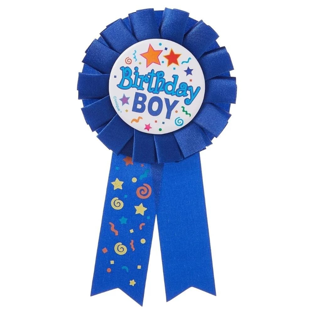 Birthday Boy Blue Fabric Award Badge Cool Celebration Accessory 7Th Birthday