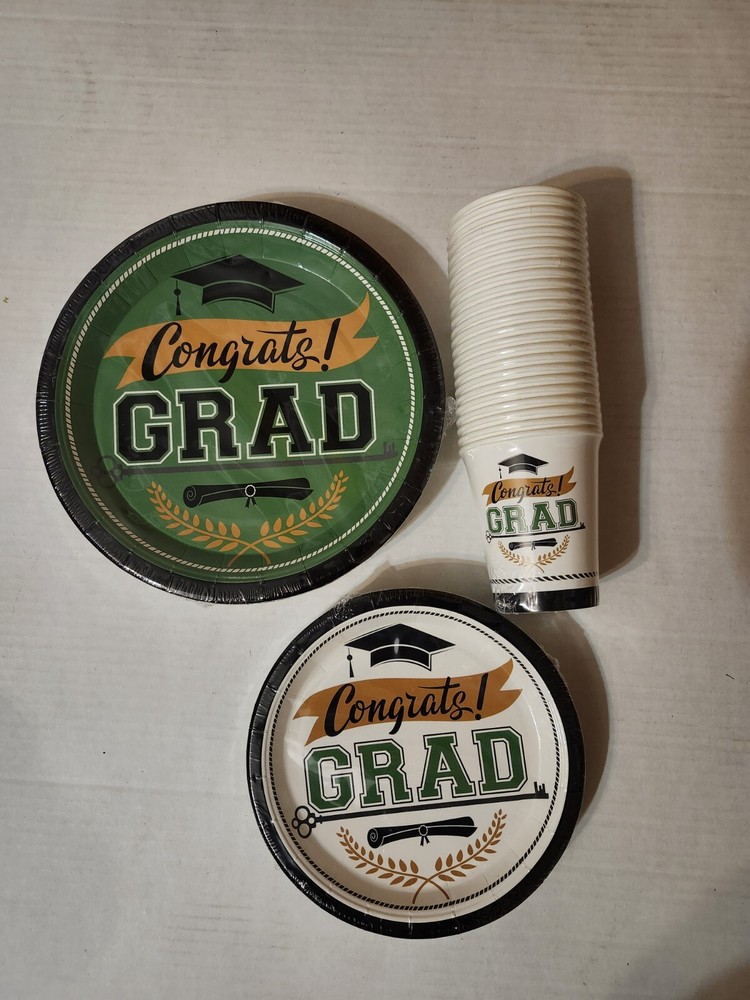 FREE Green Congratulations Graduation Party Paper Any Year for 25 Total 75