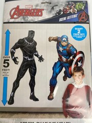 Marvel Avengers Scene Setters 2-Piece Wall Decor Black Panther Captain America