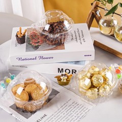 100 Pack Individual Cupcake Containers Plastic Cupcake Holders Deep Dome Muff…