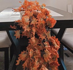 12Pcs Autumn Fall Leaf Garland, Hanging Fall Vines Maple Garland Artificial 96ft
