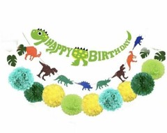 Kids Dinosaur Birthday Party Supply Decoration Kit 73PCS Green Dino Supplies