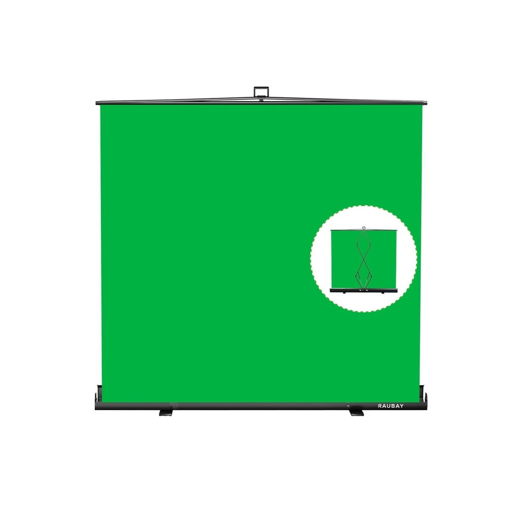 【Wider Style】 RAUBAY 78.7 x 82.7in Large Collapsible Green Screen