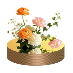 20 PCS 8 Inch Gold Round Acrylic Mirror Centerpieces Tray Candle Plate