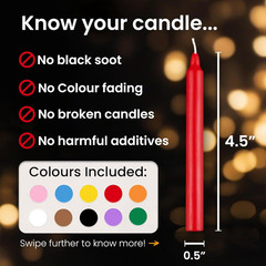 Spell Candles (40 Candles) – One Shipping Charge! Set of 40, Multicolor