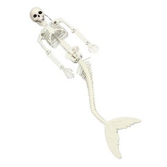 Life Size Skeleton Mermaid Halloween Outdoor Decorations Movable Posable Joints