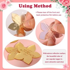 20pcs Mother’s Day Acrylic Cupcake Toppers Cake Disc, Mothers Day Cake Picks,…