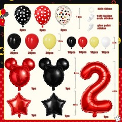 Mouse 2nd Birthday Party Decorations 143Pcs Oh Twodles Birthday Decorations B…