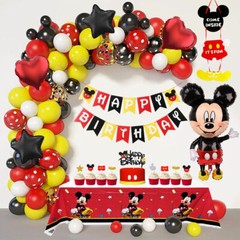 Mickey Mouse Birthday Decorations, Balloon Arch Garland kit,