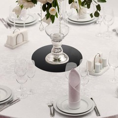 12 Pcs Acrylic Round Mirror Centerpiece for Table Black Circle Mirror Trays 1…