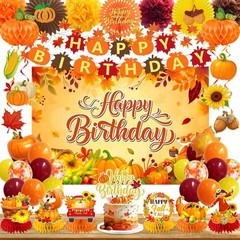 Fall Decorations Fall Birthday Party Decorations Include Autumn Backdrop