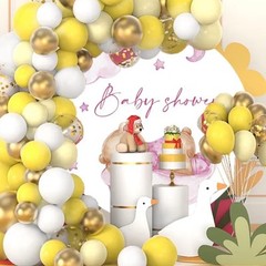 Bear Baby Shower Round Backdrop Cover for Girl Bear Theme Baby Shower Background