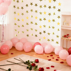 6 Pack 13Ft Gold Star Garland Banner Double Side Twinkle Streamers Hanging Strin