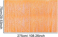 2 Pack Orange Neon Table Skirt 108 X 29.5 Inches – Glow in The Dark Party