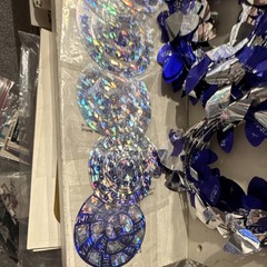 Zima Blue Silver Multicolor Foil Plastic Hanging Party Decorations