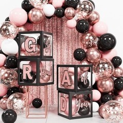 2026 Graduation Party Decorations Set – 86 PCS LED Lights, Balloons, Backdrop, F