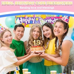 18th Birthday Candles,18th Birthday Decorations for Girls Boys,Happy Birthday